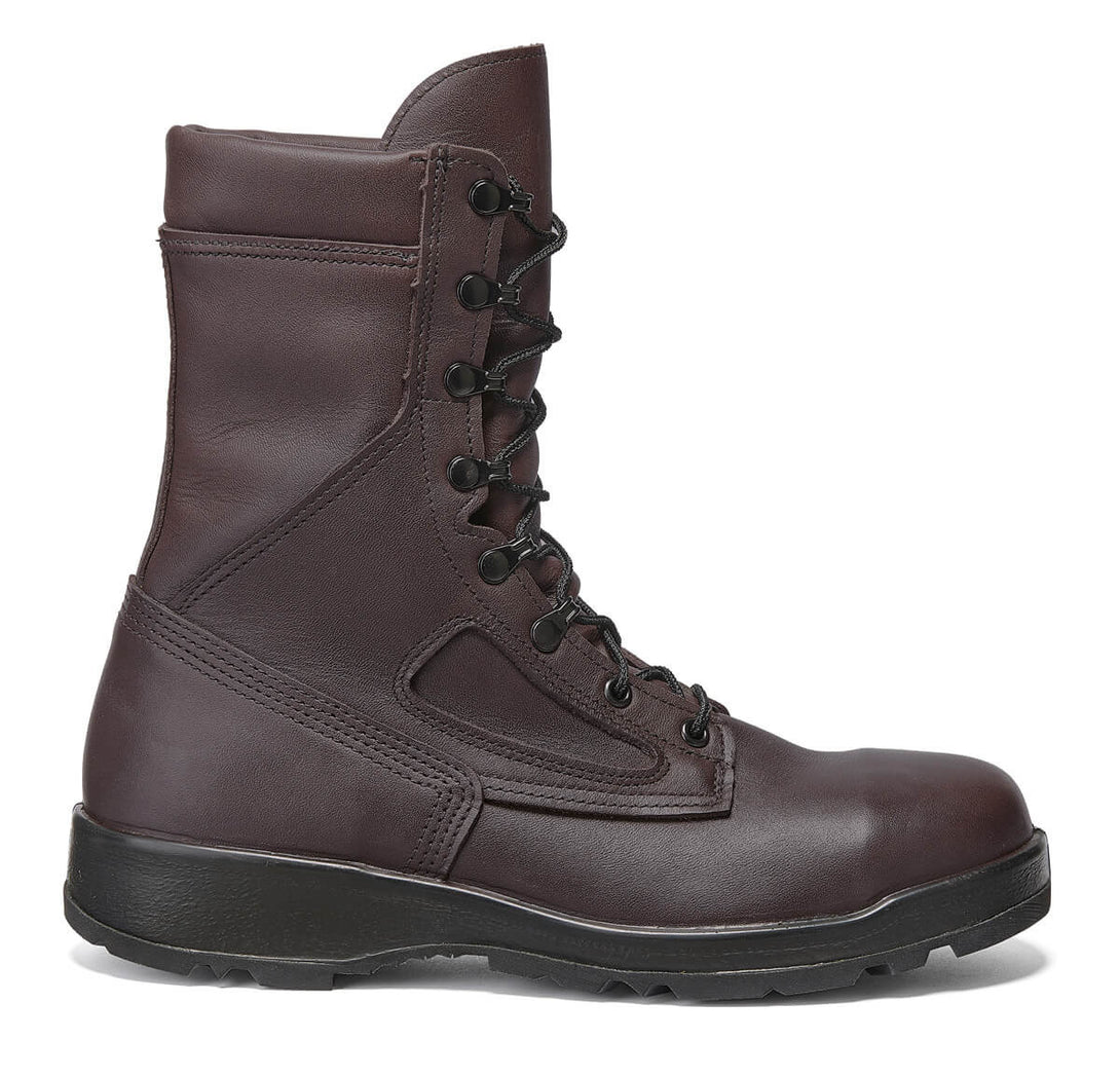 Belleville 339 ST brown US Navy & USMC steel toe aviator boot profile.