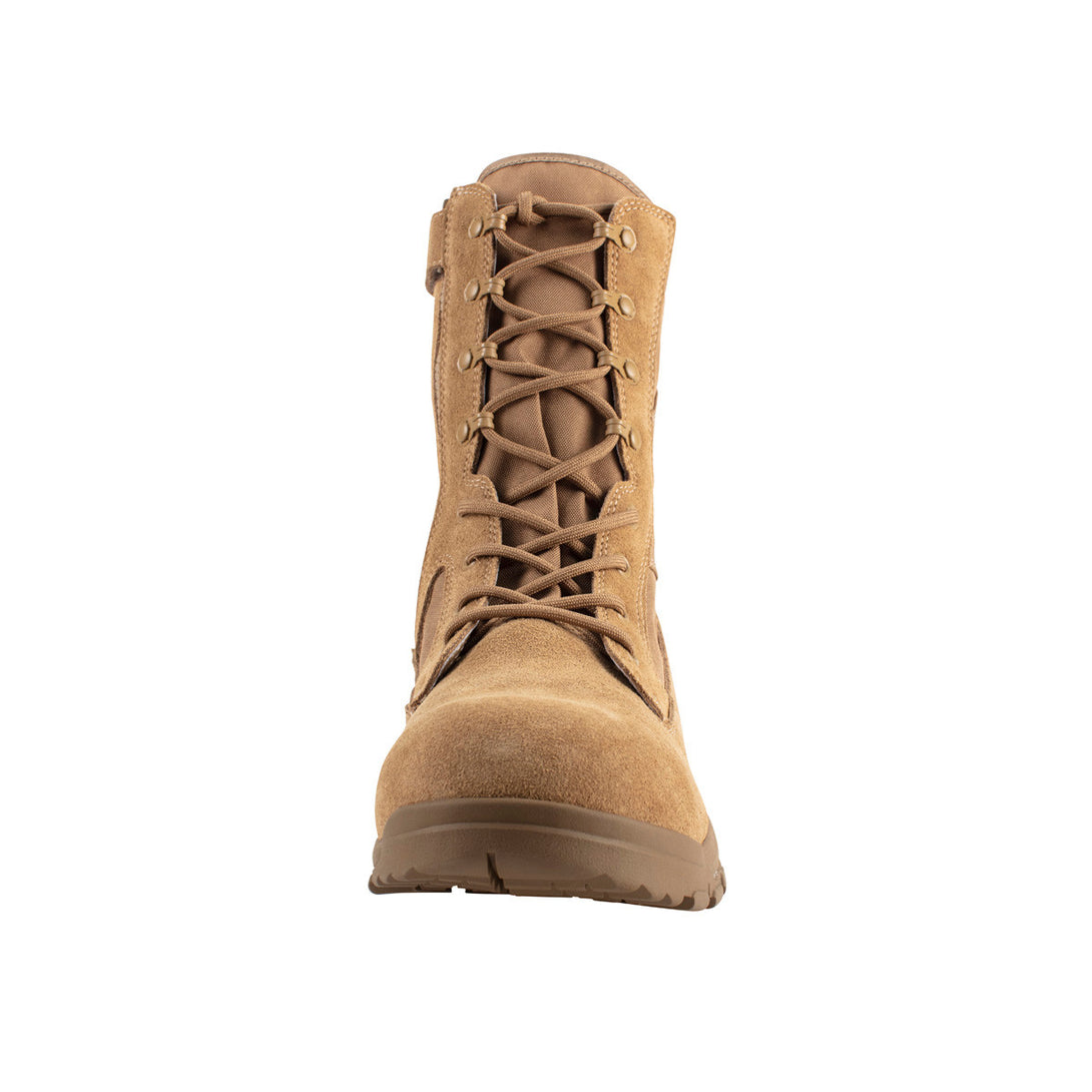 Belleville BV508Z CT Spear Point composite toe side-zip boot front.