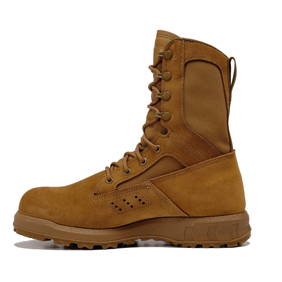 Belleville C290 ARMR LTE ultralight coyote combat and training boot instep.